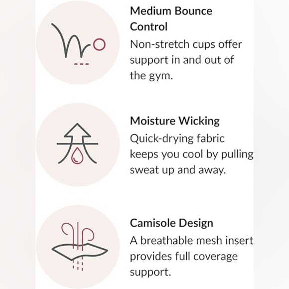 NWOT Glamorise No-Bounce Camisole Sports Bra 36D - Picture 9 of 11